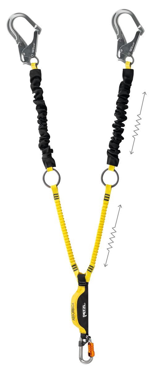 Petzl ABSORBICA-Y Tie-Back Twin Leg Lanyard from GME Supply